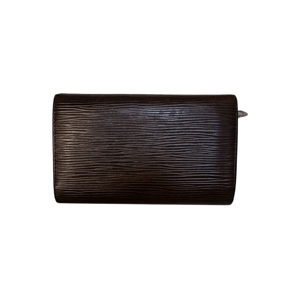 Louis Vuitton Epi Tressor Wallet Brown Leather Authentic Approx 6 x 4 Inches - Picture 1 of 15